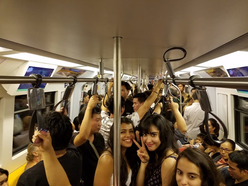 Practicing thai with locals on the subway